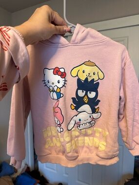 Zara Light Pink Kids Hoodie with Character Prints
